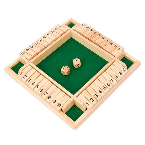 Helweet Shut The Box Spiel, Holz Brettspiel, Würfelspiel, Klappbrett Spiel, Family Brettspiele, Geeignet für Partys Familienspiele, Endloser Spaß für Sie und Ihre Familie, 22.5 x 22.5cm Helweet Shut The Box Spiel, Holz Brettspiel, Würfelspiel, Klappbrett Spiel, Family Brettspiele, Geeignet für Partys Familienspiele, Endloser Spaß für Sie und Ihre Familie, 22.5 x 22.5cm von Helweet