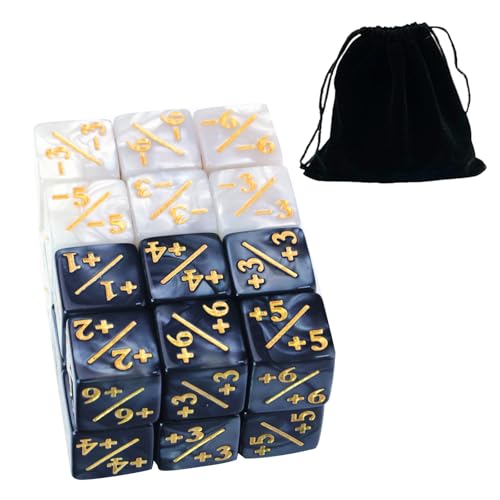 Würfel Zähler, Token Würfel, Loyalität Würfel, Magic Würfel, Kartenspiel Zubehör, D6 Würfel, Geeignet für Verschiedene Tischspiele, 24 Stück, mit Aufbewahrungstasche Würfel Zähler, Token Würfel, Loyalität Würfel, Magic Würfel, Kartenspiel Zubehör, D6 Würfel, Geeignet für Verschiedene Tischspiele, 24 Stück, mit Aufbewahrungstasche von Helweet