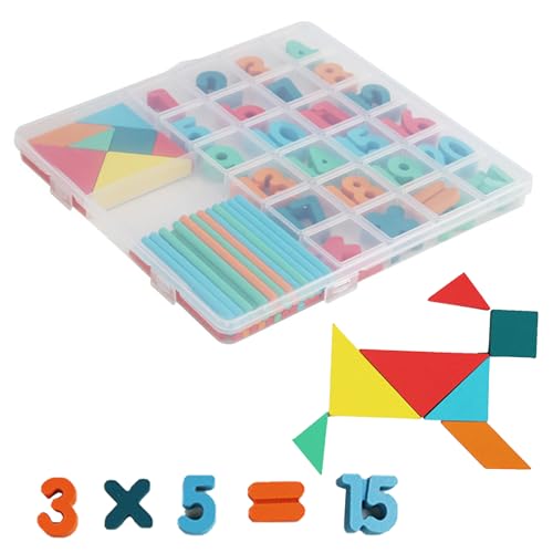 Montessori Zahlen Holzstäbchen, Montessori Mathematik Spielzeug, Addition Rechnen Lernen Rechenhilfe, Pädagogisches Mathe Spielzeug, Bereichern Sie Die Fantasie Derund Regen Sie das Logische Denken An von Helweet