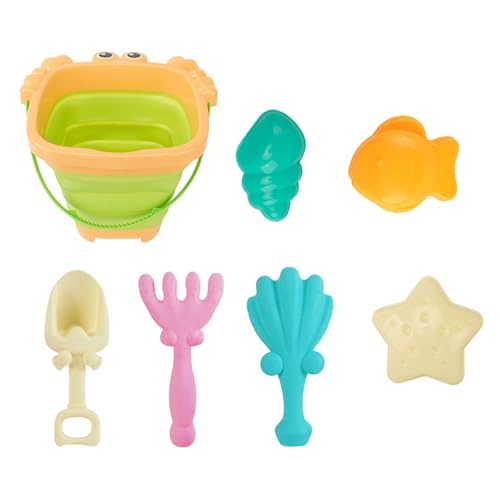 Sandspielzeug Set, Strandspielzeug Kinder, Sandkasten Spielzeug, Strand Spielzeug Set, Strand Sandspielzeug für Kinder, mit Faltbar Strandeimer, Schaufeln, Förmchen, Strandspielzeug für Jungen Mädchen Sandspielzeug Set, Strandspielzeug Kinder, Sandkasten Spielzeug, Strand Spielzeug Set, Strand Sandspielzeug für Kinder, mit Faltbar Strandeimer, Schaufeln, Förmchen, Strandspielzeug für Jungen Mädchen von Helweet