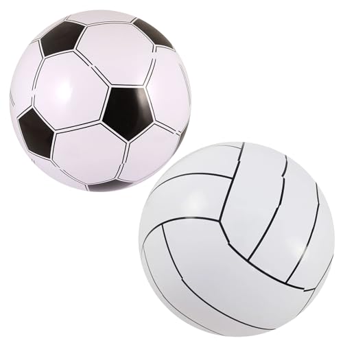 Wasserball Aufblasbar, Aufblasbare Wasserbälle, Aufblasbarer Fußball, Aufblasbare Strandbälle, Aufblasbarer Volleyball, Inflatable Water Ball, Inflatable Beach Ball, für Strand Pool Partyzubehör Wasserball Aufblasbar, Aufblasbare Wasserbälle, Aufblasbarer Fußball, Aufblasbare Strandbälle, Aufblasbarer Volleyball, Inflatable Water Ball, Inflatable Beach Ball, für Strand Pool Partyzubehör von Helweet