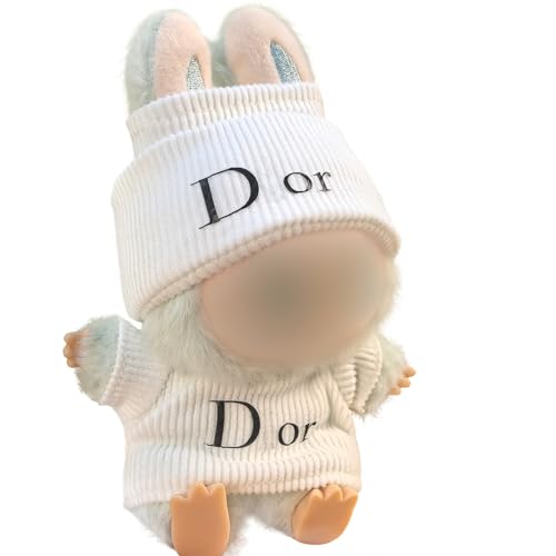 Hemaisu 2-teiliges Puppenkleidungsset für La Bubu, stilvolles Outfit mit Hut & Oberteil zum Anziehen, um Puppen zu beeindrucken (14 - 17 cm) von Hemaisu