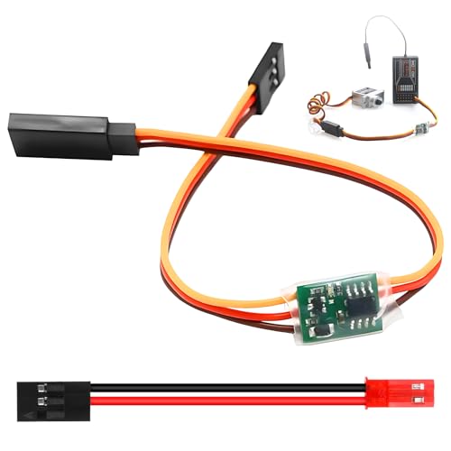 RC Ferngesteuertes Schalter mit JST-Anschluss AUX EIN/Aus Elektronisches Schalter Relais für RC Auto LKW Boot LED Licht Drohne, 3.6-24V（5A） von Hemlosk