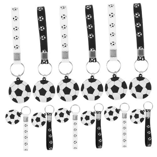 Hemobllo 1 Satz Fußball Schlüsselanhänger Fußball Schlüsselanhänger Fußball Party Gastgeschenke Fußball Schlüsselanhänger Mädchen Junge Fußball Ball Schlüsselanhänger Fußball Party 12 Stück von Hemobllo