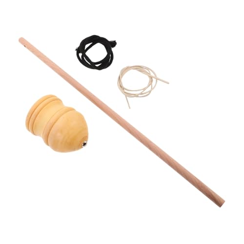 Hemobllo 1 Satz Hölzerner Kreisel Geometrisches Sensorisches Holzplatte Kreisel Für Erwachsene Rotierendes Sensorisches Einzigartiges Gyro - Baumwollseil Beige von Hemobllo