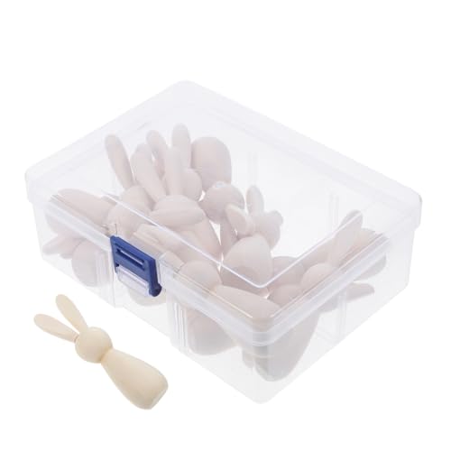 Hemobllo 1 Satz Holzgraffiti -Kaninchen Ostern Holz DIY Handgefertigtes Osterparty-Ausschnitt Malen Sie Holzhandwerk Für Frauen Hasenpuppenschmuck Tierpuppe Aus Holz Plastik Beige von Hemobllo