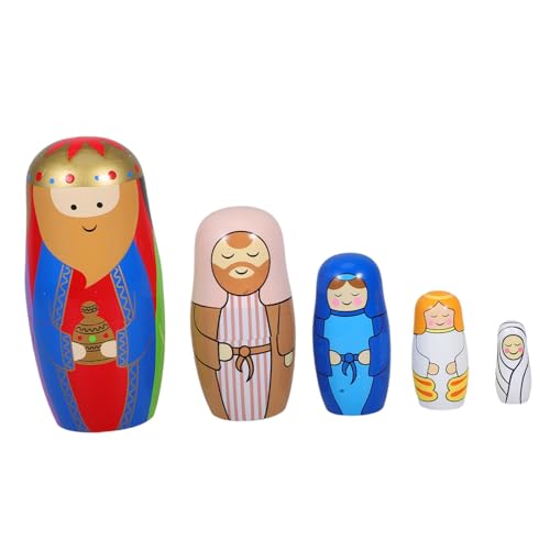Hemobllo 1 Satz Matroschka- Nistpuppen Russische Puppen für Nistspielzeug für Russische Stapelpuppen aus Holz handgefertigt für hölzern von Hemobllo