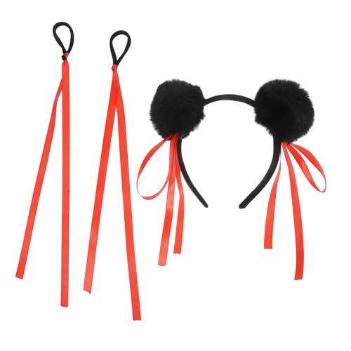 Hemobllo 1 Satz Pelzknäuel-Stirnband Chinesische Haarzubehör Asiatisches Stirnband Pferdeschwanz Perücken chinesisches stirnband Japanisches Cosplay Eisen Black Hemobllo 1 Satz Pelzknäuel-Stirnband Chinesische Haarzubehör Asiatisches Stirnband Pferdeschwanz Perücken chinesisches stirnband Japanisches Cosplay Eisen Black von Hemobllo