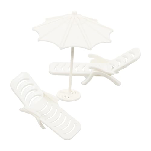 Hemobllo 1 Satz Sun Regenschirm Beach Stuhl Set Set Mini-Stuhl-Modell simuliertes Strandkorbmodell Miniatur-Puppenstuhl Mini-Hausverzierung Mini-Hausstuhlmodell Mini- Abs Weiß Hemobllo 1 Satz Sun Regenschirm Beach Stuhl Set Set Mini-Stuhl-Modell simuliertes Strandkorbmodell Miniatur-Puppenstuhl Mini-Hausverzierung Mini-Hausstuhlmodell Mini- Abs Weiß von Hemobllo