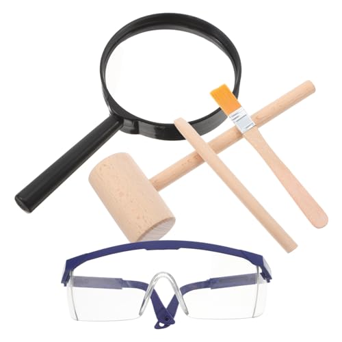 Hemobllo 1 Satz für archäologische Ausgrabungen Kinderspielzeughammer manueller Hammer Kleinkind gräbt Graben Werkzeuge Steinpickelhammer Holz von Hemobllo