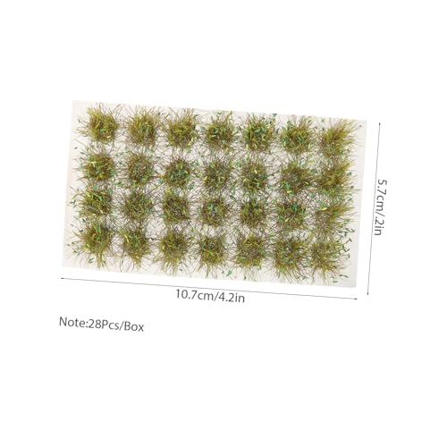 Hemobllo 1 Schachtel Miniatur Grasbüschel DIY Modellbau Gras Tufts für Landschaftsbau Tabletop Spiele Diorama Zubehör Realistische Vegetation für Modelleisenbahn und Basteln von Hemobllo