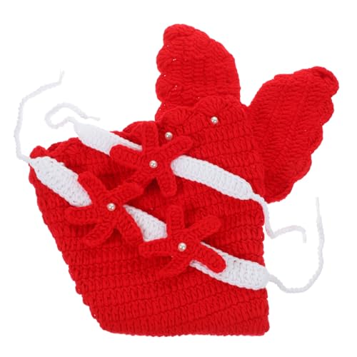 Hemobllo 1 Seestern Meerjungfrau Kostüm Neugeborene Fotoshooting -Requisiten Party kleidung set Fotografie Requisiten -Meerjungfrau-Schwanzanzüge Säuglingsbaby-Cosplay-Anzüge von Hemobllo