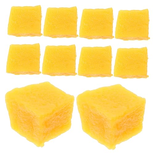 Hemobllo 10 Stück Mango -blockmodell Früchte Scheibe Künstlich Fälschung Party Realistisch Geschnitten Deko Gefälschte Fruchtmodelle Fruchtmodell Prop Gefälschte Fruchtrequisiten Gelb PVC von Hemobllo
