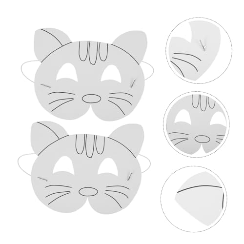 Hemobllo 10 Stück Teiliges DIY Tiermasken zum Bemalen Blanko Papiermasken für Kreative Katzen Malmasken für Fasching Halloween Mottopartys und Kunstprojekte Hemobllo 10 Stück Teiliges DIY Tiermasken zum Bemalen Blanko Papiermasken für Kreative Katzen Malmasken für Fasching Halloween Mottopartys und Kunstprojekte von Hemobllo