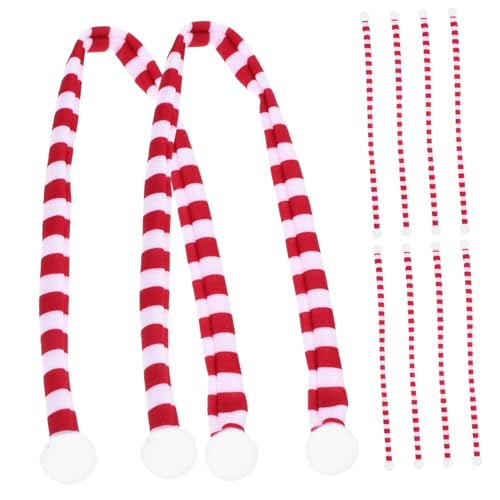 Hemobllo 10 Stück Teiliges Mini Schal Weihnachtsdeko Streifenmuster Weindekor Puppenzubehör Vielseitig und Angenehm für DIY Mini Haus Accessoires von Hemobllo