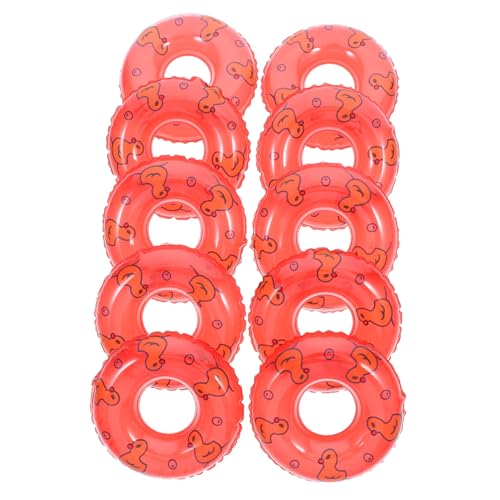 Hemobllo 10 Stück Teiliges Mini Schwimmring aus PVC Detailreiche Miniatur Schwimmscheiben Niedliche Puppen Deko für Miniaturhäuser als Foto Requisite und Party Dekoration Fördert von Hemobllo