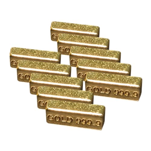 Hemobllo 10 Stück Teiliges Miniatur Modell Realistische Mini Gold Bar Modelle Dekorative Puppenhaus Zubehör DIY Miniatur Landschaftsdeko Kindgerechte Bastelaccessoires von Hemobllo