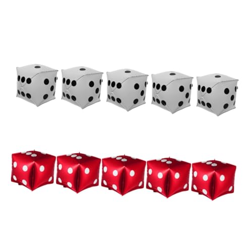 Hemobllo 10 Stück Würfel Ballon Brettspiel- Brettspiel-Partydekorationen Würfelballons Spielballon Ballondekorations -Kit quadratische Folienballons geformte Luftballons Aluminiumfolie Hemobllo 10 Stück Würfel Ballon Brettspiel- Brettspiel-Partydekorationen Würfelballons Spielballon Ballondekorations -Kit quadratische Folienballons geformte Luftballons Aluminiumfolie von Hemobllo