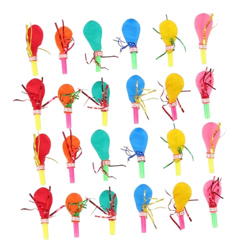 Hemobllo 100 Stück Party Tröten mit Goldpfeife Bunte Luftballon Pfeifen für Geburtstagsfeiern Karneval Halloween und Weihnachtsdeko Langlebiges für Kinderspaß von Hemobllo