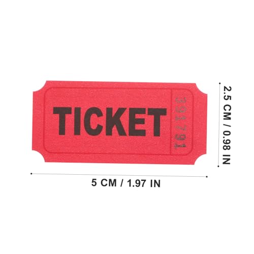 Hemobllo 100 Stück Raffle Tickets Rot Event Tickets Spiel Lose für Party Veranstaltungen mit Perforation und Dicker Papierqualität von Hemobllo