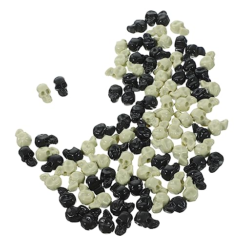 Hemobllo 100Stücke Skelettkopf Dekoration für Halloween Realistische Menschliche Schädelköpfe für Tischdeko Party Accessoires und Gruselige für Halloween Karneval von Hemobllo