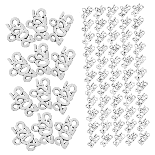 Hemobllo 100Stücke Zinklegierungs Anhänger für DIY Schmuck Anhänger für Schlüsselanhänger Langlebig Dekoration für Abschlüsse und Persönliche von Hemobllo