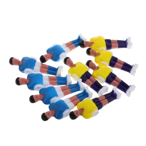 Hemobllo 10Er-Set Mini -Fußballspieler Tischfußballspieler Tischfußball- Kickerfiguren Mini Tischfußball Ersatzteile für Tischfußball Fußballfiguren Kicker-Ersatzspieler Harz von Hemobllo
