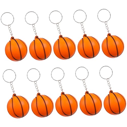 Hemobllo 10Stücke Basketball Schlüsselanhänger Kreative Anhänger für Spieler und Orange Langlebig und Souvenir oder für Teamkollegen von Hemobllo