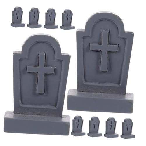 Hemobllo 10Stücke Grabsteine Teiliges Resin Deko für Halloween Handgefertigte Sargschmuck für Puppenhaus und Friedhofszene Grabsteindekoration für Festtage Hemobllo 10Stücke Grabsteine Teiliges Resin Deko für Halloween Handgefertigte Sargschmuck für Puppenhaus und Friedhofszene Grabsteindekoration für Festtage von Hemobllo