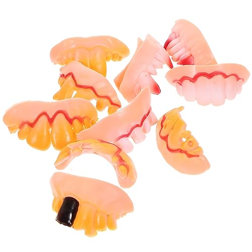 Hemobllo 10Stücke Halloween Fake Zähne Lustige Prothese für Realistische Künstliche Zähne für Halloween Dekoration und Partys für Erwachsene Hemobllo 10Stücke Halloween Fake Zähne Lustige Prothese für Realistische Künstliche Zähne für Halloween Dekoration und Partys für Erwachsene von Hemobllo