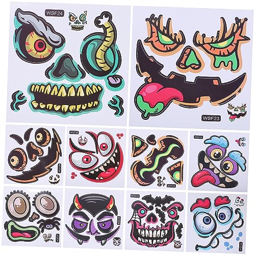 Hemobllo 10Stücke Halloween Kürbis Aufkleber mit Gesichtsausdrücken Wiederverwendbare Dekoration für Kreative Halloween Feiern für Kürbis Wände Hemobllo 10Stücke Halloween Kürbis Aufkleber mit Gesichtsausdrücken Wiederverwendbare Dekoration für Kreative Halloween Feiern für Kürbis Wände von Hemobllo