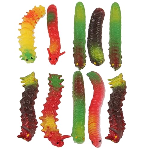 Hemobllo 10Stücke Simulierte Gruselige Wurm Tricks für Halloween und Streiche Lebensechte Design und Partys Zufällige Farben Hemobllo 10Stücke Simulierte Gruselige Wurm Tricks für Halloween und Streiche Lebensechte Design und Partys Zufällige Farben von Hemobllo