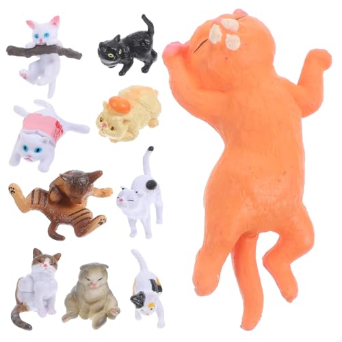 Hemobllo 10stücke Miniatur Katzenfiguren Niedliche Dekoration Für Mikrolandschaften Schreibtisch Garten Und Zuhause Kleine Liebevolle Katzenornamente Für von Hemobllo