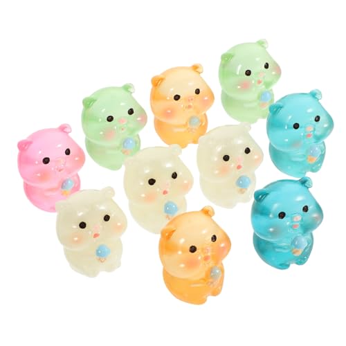 Hemobllo 10stücke Teiliges Miniatur Cartoon Schwein Figuren Harz Für Micro Landschaft Und Tischdekoration Süße Tischornamente Für Garten Deko von Hemobllo