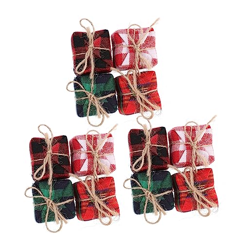 Hemobllo 12 Stück Teiliges Mini Geschenkbox Miniatur Weihnachtsdeko Geschenkverpackung für Puppenhaus Gartenlandschaft Tischdeko Weihnachten von Hemobllo