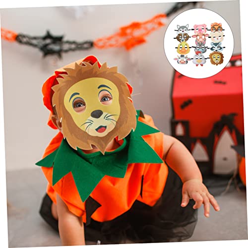 Hemobllo 12 Stück Teiliges Tiermasken aus Filz mit Elastischem Band Bunte und Niedliche Party Masken für Halloween Karneval Cosplay und Geburtstagsfeiern Leichte und Bequeme Kinderkostüm von Hemobllo