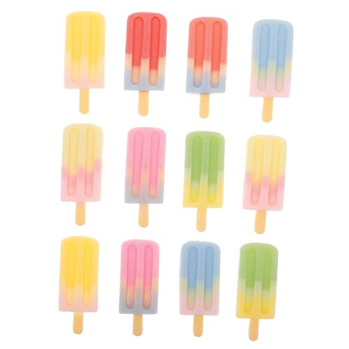 Hemobllo 12Stücke Eiscreme Dekore Lebensechte Eisbonbon Requisiten für DIY Handwerk Kreative Zubehörteile für Telefonabdeckungen und Food Dekoration von Hemobllo