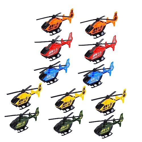 Hemobllo 12Stücke Rückzieh Hubschrauber für Lustige Flugzeuge mit Trägheitsantrieb Vorschulspielzeug für Jungen und Farbenfroh und Sicher für Stundenlangen von Hemobllo