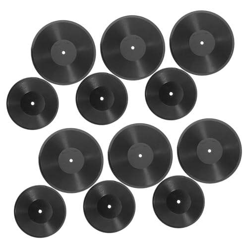 Hemobllo 12Stücke Schallplatten für Puppenhaus Dekoration Realistische Vinyl Schallplatten Puppenhausaccessoires für Einzigartigen Charme und Raffinierten Geschmack von Hemobllo