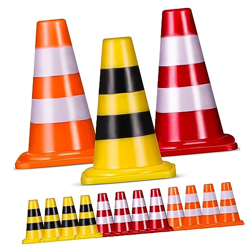 Hemobllo 15 Stück Teiliges Mini Verkehrskegel Bunte Lernspielzeug für Pädagogische Verkehrszeichen Robustes Baustellenzubehör Fördert Kreativität und Farberkennung für Indoor und Outdoor von Hemobllo