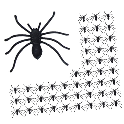 Hemobllo 150Stücke Mini Kunststoffspinnen für Halloween Dekoration Realistische Spinnenspielzeuge aus Sicherem Kunststoff für Partys und Gruseldeko Vielseitig Einsetzbar von Hemobllo
