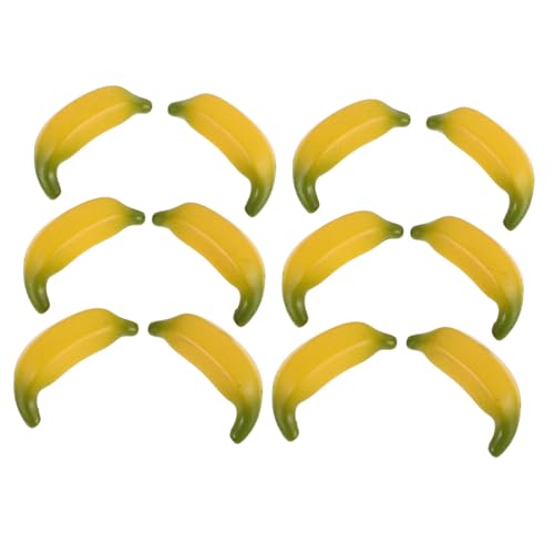 Hemobllo 15Stücke Bananen aus Kunstmaterial Realistische Dekorative Früchte für Feengarten Mini Deko für Puppenhaus und Präsentation Leicht Transportierbar von Hemobllo