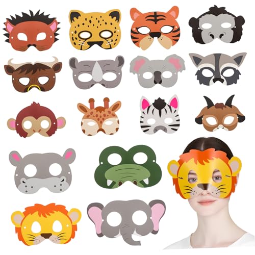 Hemobllo 16 Stück Teiliges Bunte Tierpapiermasken für Halloween und Party Leichte Vorgefertigte Animal Masks Vielseitig Einsetzbar für Kostüm Cosplay Geburtstag und Dekoration Hemobllo 16 Stück Teiliges Bunte Tierpapiermasken für Halloween und Party Leichte Vorgefertigte Animal Masks Vielseitig Einsetzbar für Kostüm Cosplay Geburtstag und Dekoration von Hemobllo