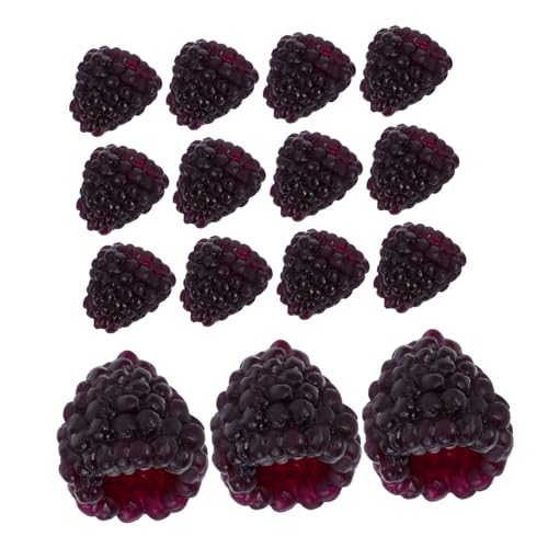 Hemobllo 16 Stücke Realistische Künstliche Himbeeren Simulierte Obstmodelle für Foto Requisiten Dekoratives Obst für Selbstgemacht Arrangement und Präsentation von Hemobllo