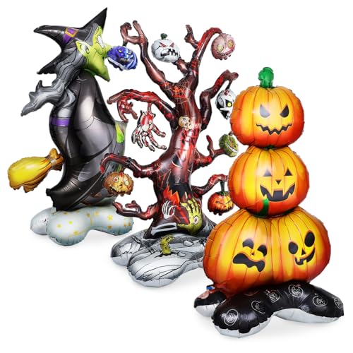 Hemobllo 1Satz Aufblasbare Halloween Dekorationen mit Kürbis Verwelktem Aluminiumfolie Halloween Folienballons für Gruselige Partys und Feiern Hemobllo 1Satz Aufblasbare Halloween Dekorationen mit Kürbis Verwelktem Aluminiumfolie Halloween Folienballons für Gruselige Partys und Feiern von Hemobllo