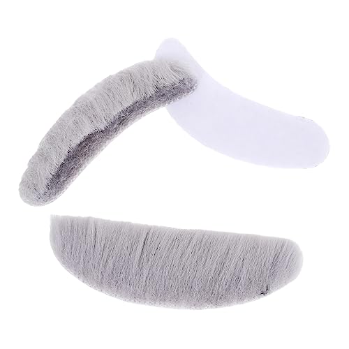 Hemobllo 1Satz Falscher Bart und Augenbrauen für Halloween Cosplay Langlebige Hautfreundliche Stoffmaterialien für Partys und Bühnenaufführungen Lustiges von Hemobllo