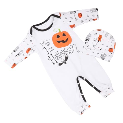 Hemobllo 1Satz Halloween Kostüm für Junge Mädchen Teiliges Outfit mit Langarmbody Hose Kürbismütze für Partys Fotoshootings Monate Hemobllo 1Satz Halloween Kostüm für Junge Mädchen Teiliges Outfit mit Langarmbody Hose Kürbismütze für Partys Fotoshootings Monate von Hemobllo