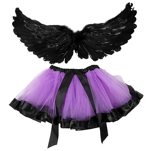 Hemobllo 1Satz Halloween Kostüm mit Tutu Rock Flügeln für Cosplay Party Outfit Verkleidung für Halloween Besondere Anlässe Hemobllo 1Satz Halloween Kostüm mit Tutu Rock Flügeln für Cosplay Party Outfit Verkleidung für Halloween Besondere Anlässe von Hemobllo