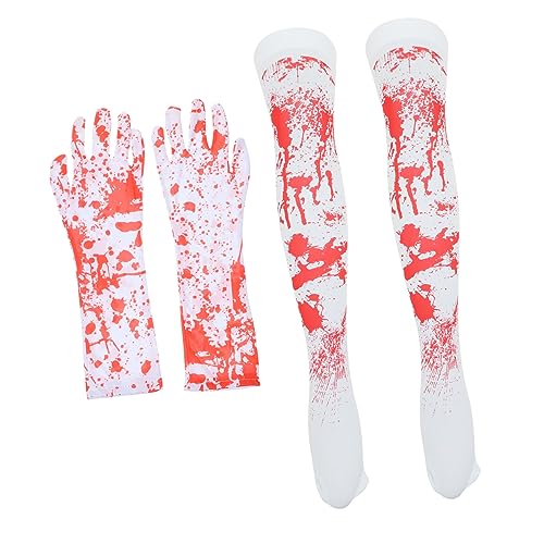 Hemobllo 1Satz Halloween Kostümset Teiliges aus Blutbespritzten Handschuhen und Strümpfen für Authentisches Cosplay Wiederverwendbar für Halloween Partys und Gruselige Hemobllo 1Satz Halloween Kostümset Teiliges aus Blutbespritzten Handschuhen und Strümpfen für Authentisches Cosplay Wiederverwendbar für Halloween Partys und Gruselige von Hemobllo
