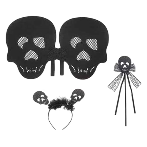 Hemobllo 1Satz Halloween Kostümset für Schwarze Skeletthaarband Zubehör für Halloween Feiern Cosplay Rollenspiele Langlebig Leicht Perfektes für Besondere Hemobllo 1Satz Halloween Kostümset für Schwarze Skeletthaarband Zubehör für Halloween Feiern Cosplay Rollenspiele Langlebig Leicht Perfektes für Besondere von Hemobllo